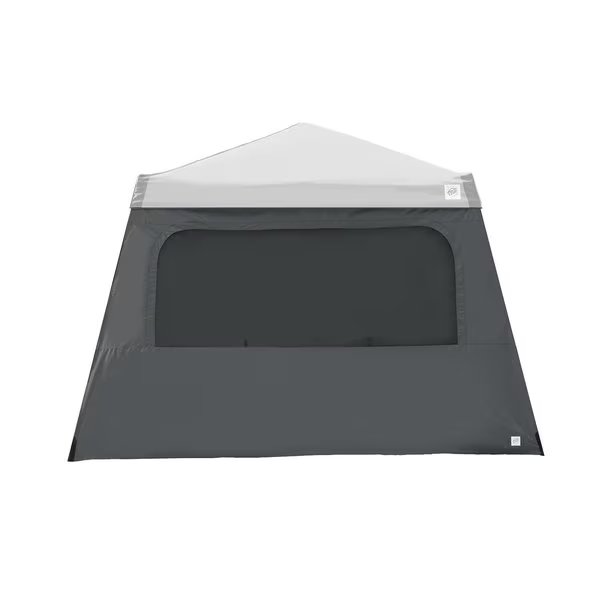 Sidewall, w/ Mesh Window, 12' W x 12' H, Steel Gray, Angled Leg, E-Z Up, Mfr#: SW3MW12SGAL